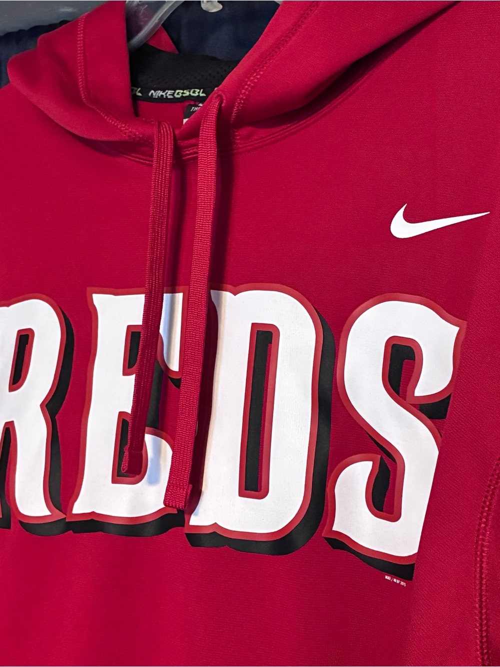 Nike Red Therma-Fit Pullover Hoodie with White Swoosh Tag